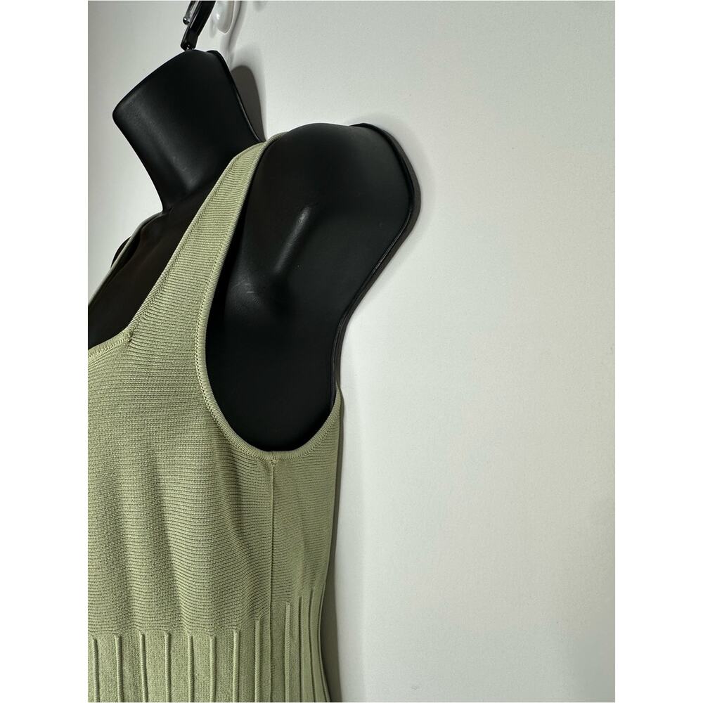 Staud knitted Tie Dye Ellison Pleated pale jade ombré dress size Large - Picture 6 of 10